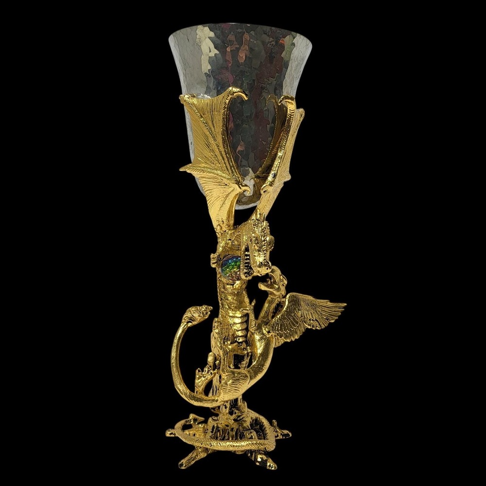 Rivas Limited Edition Dragon Griffin Fantasy Goblet Gold Tone‎ 156/500